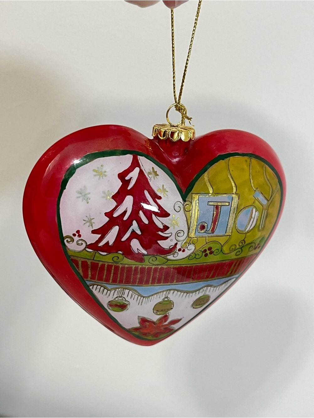Pier 1 Li Bien Heart-Shaped Joy-Noel Christmas Ornament With Box - 2008 - Picture 7 of 12